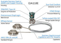 Émetteur de différence de pression de Yokogawa EJA118E avec les joints à distance de diaphragme