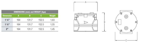Le régulateur Italie Geca de pression de gaz de 6 barres a fait le filtre GF050-TPIO - PMax de gaz