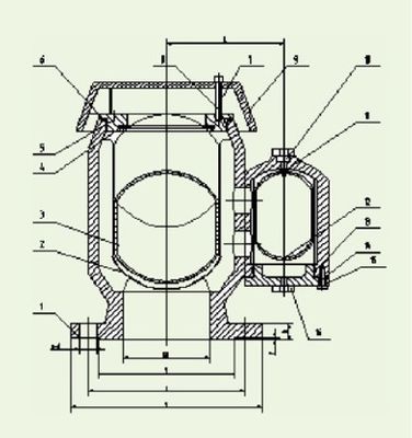 Boîte métallique à hautes températures de robinets à tournant sphérique d'acier inoxydable double pour la libération d'air