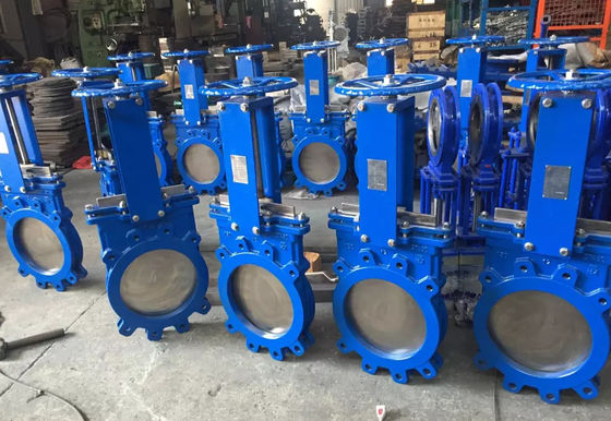 Double soupape à vanne manuelle de couteau d'acier inoxydable de soupape à vanne de l'eau de bride