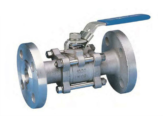 Robinet à tournant sphérique à ressort fileté à flasque par PC de robinet à tournant sphérique d'acier inoxydable de la fin 3