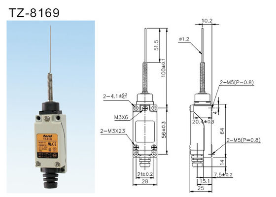 Tendez le type le commutateur de position de TZ-8169 TZ8169 de ressort de commutateur de limite